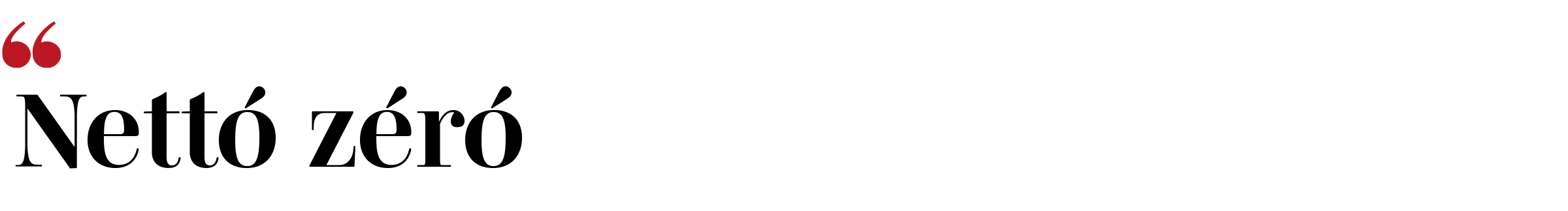 Nettó zéró Nettó zéró