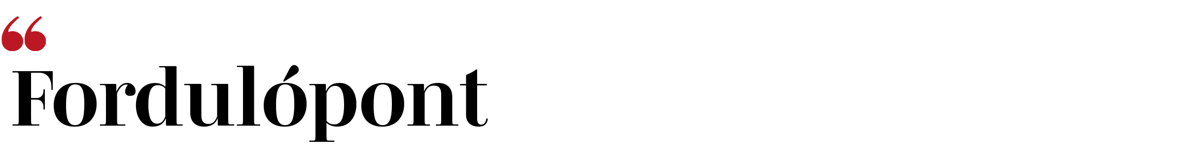 Fordulópont Fordulópont